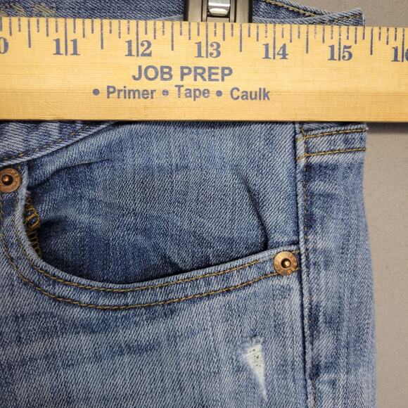 J Crew Jeans Womens 27 Ankle Light Wash Toothpick Skinny Distressed Stretch - Picture 7 of 14